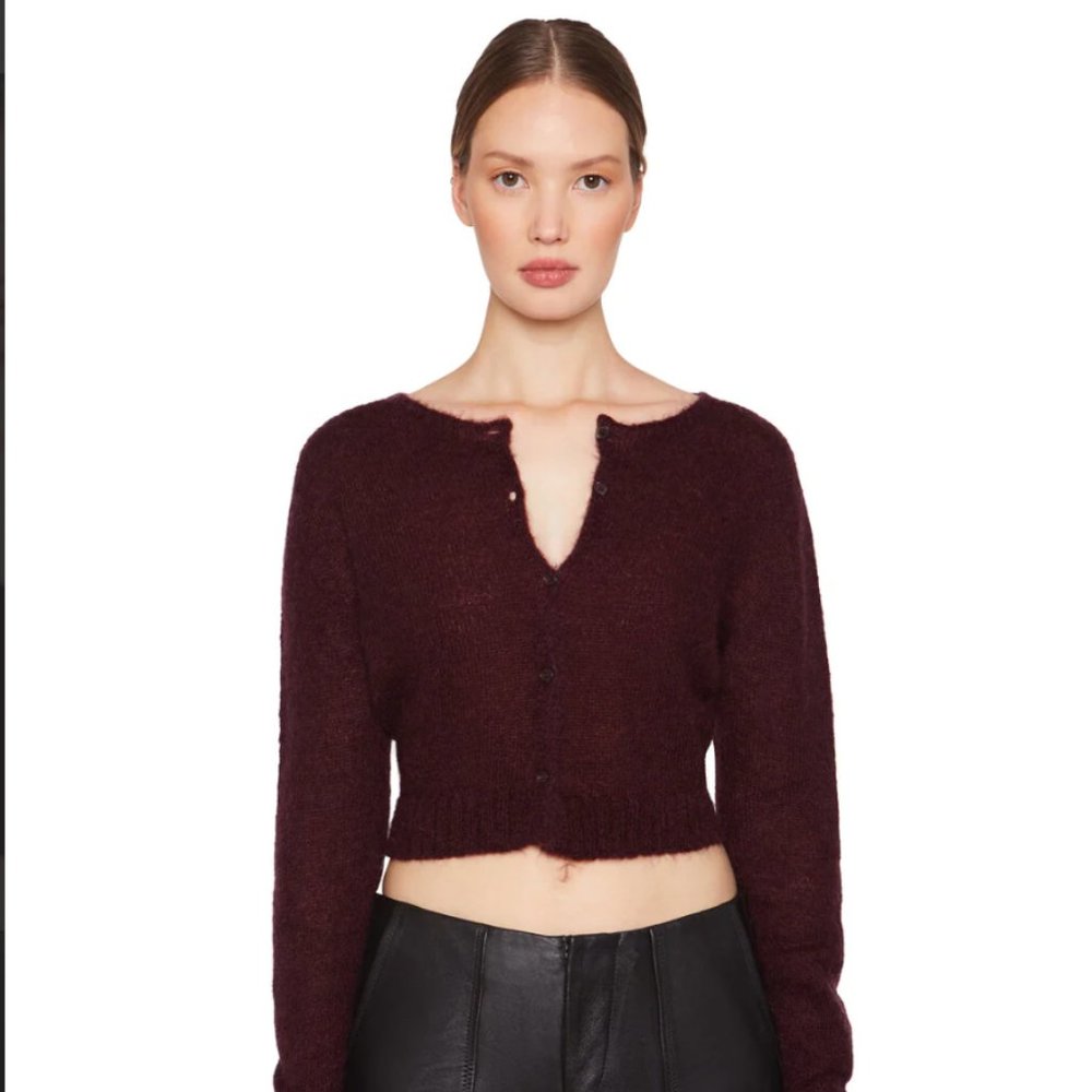Danielle Guizio Buttoned Mohair Ribbed Cardigan in Size M/L NWT